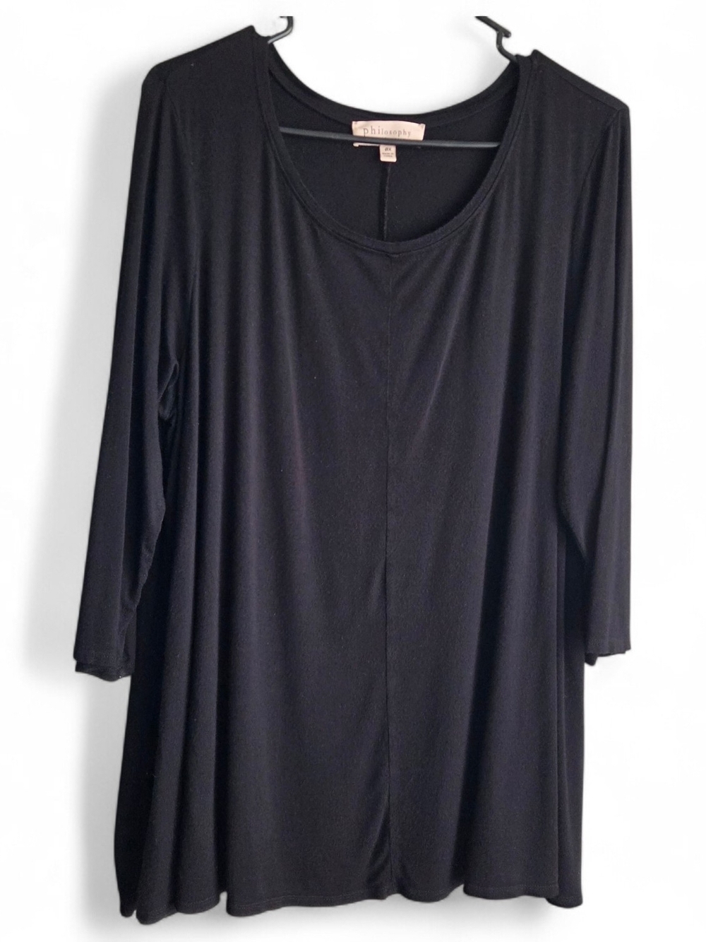 philosophy Black Long Sleeve Swing Tunic